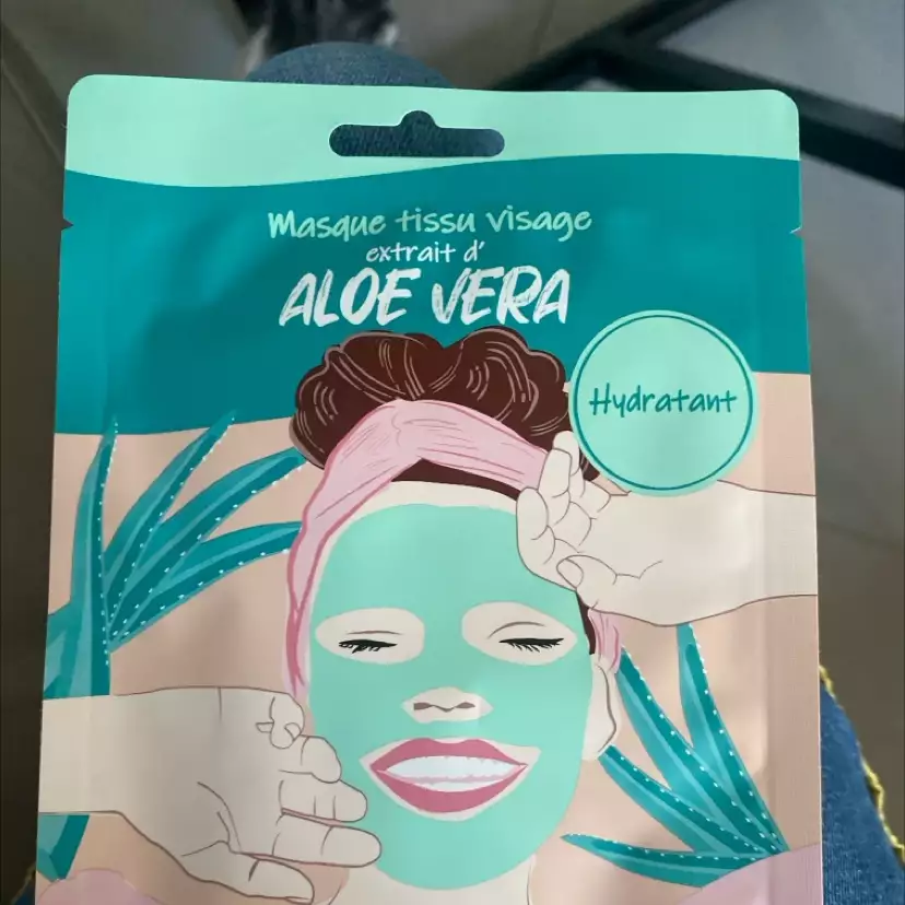 AUCHAN - Masque tissu visage à l'extrait d'aloe vera