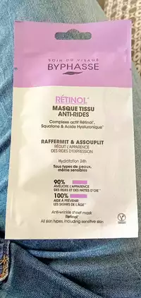 BYPHASSE - Rétinol - Masque tissu anti-rides