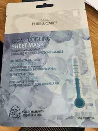 PURE & CARE - Rafraîchissant-cica - Masque en feuille