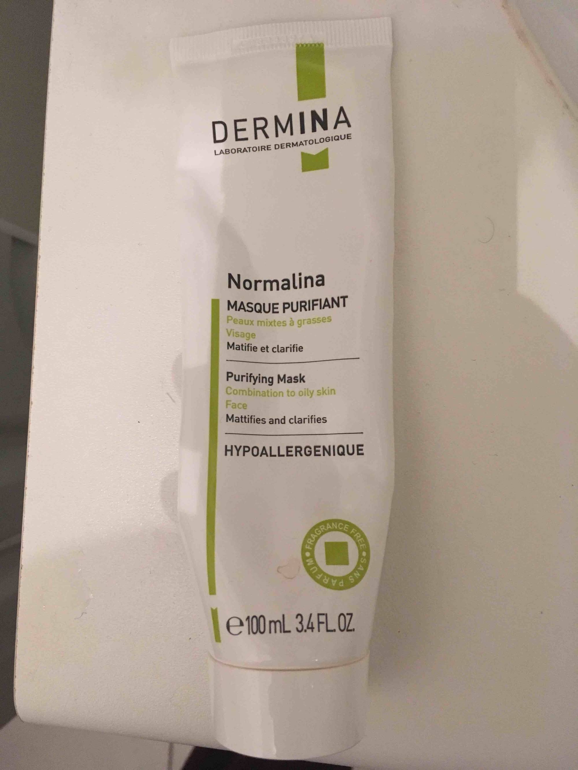 DERMINA - Normalina - Masque purifiant visage hypoallergénique