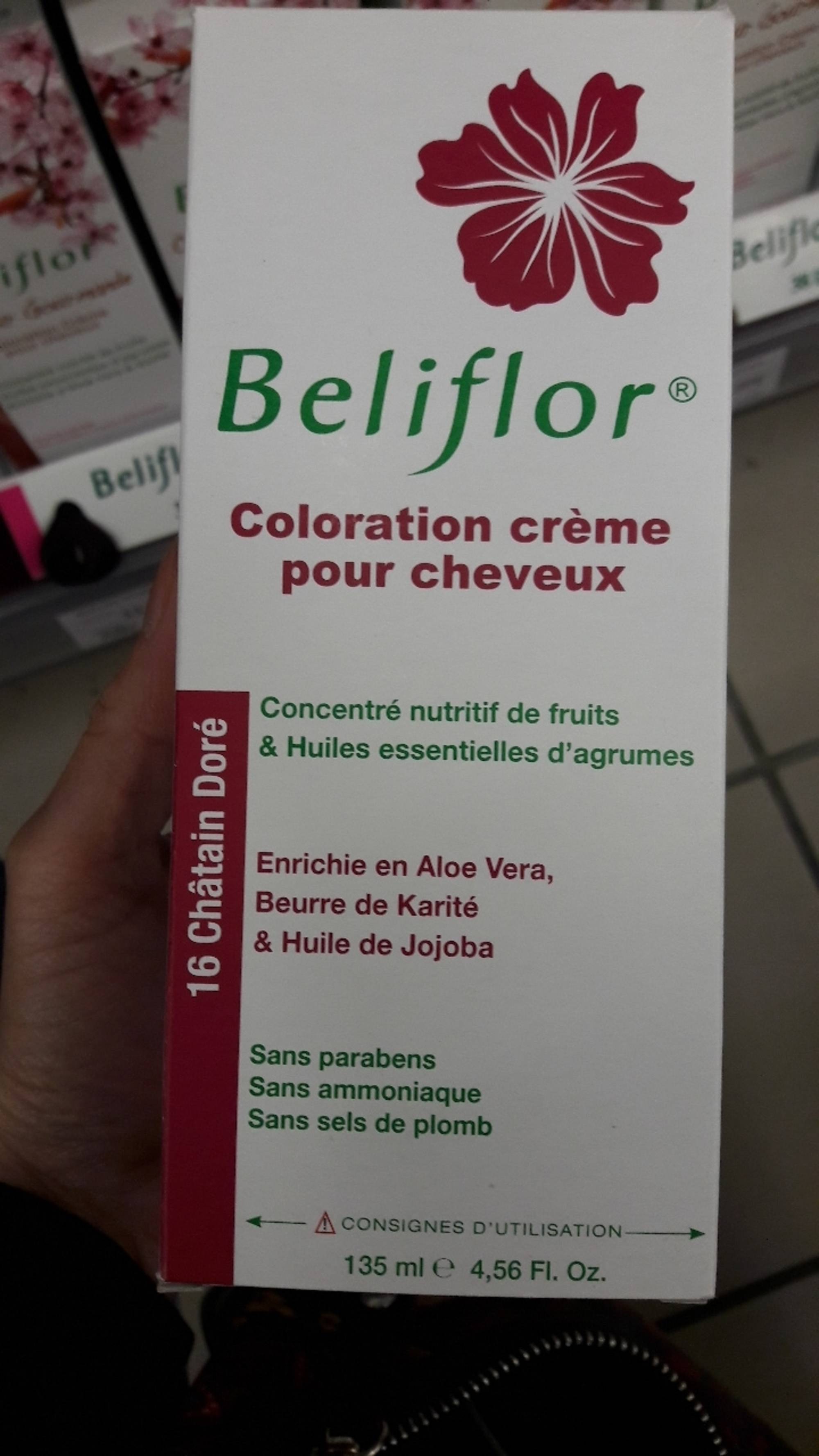 BELIFLOR - Coloration crème pour cheveux 16 châtain doré