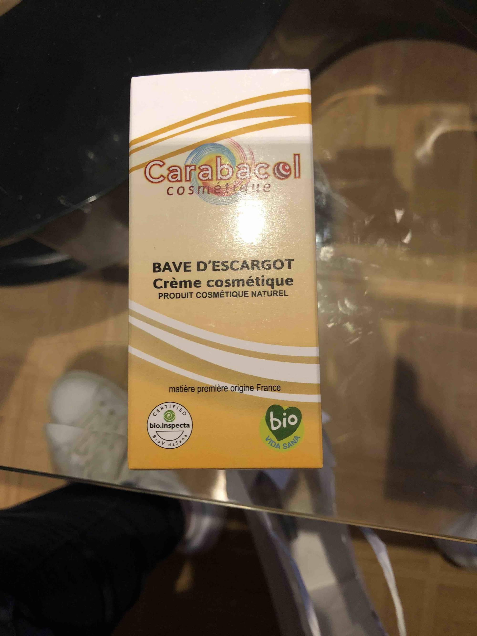 CARABACOL - Bave d'escargot - Crème cosmétique