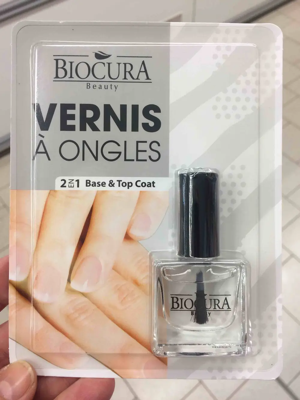 BIOCURA - Vernis à ongles 2 en 1 Base & Top Coat