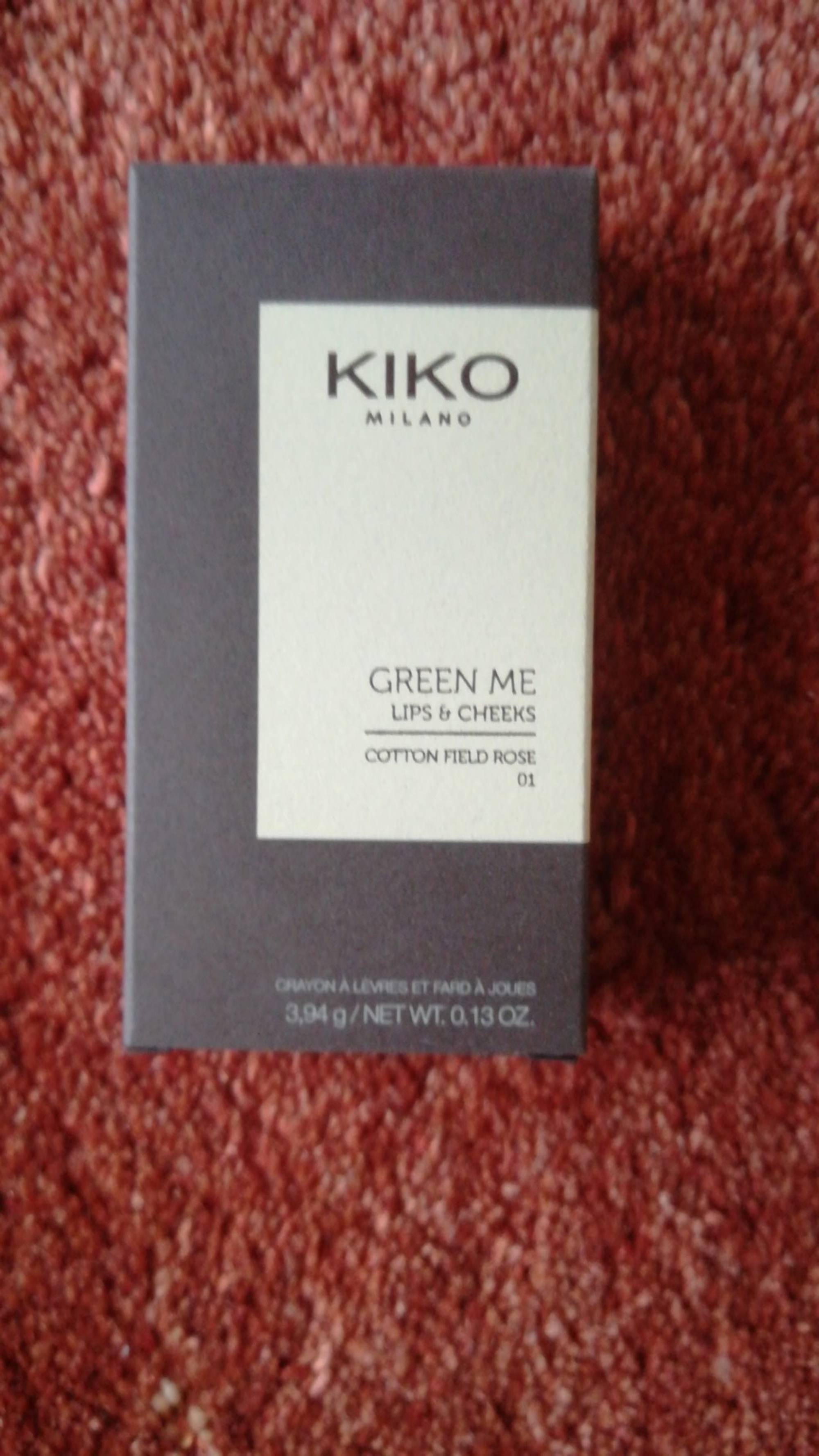 KIKO - Green me - Crayon à lèvres et Fard à joues - 01 Cotton field rose 01
