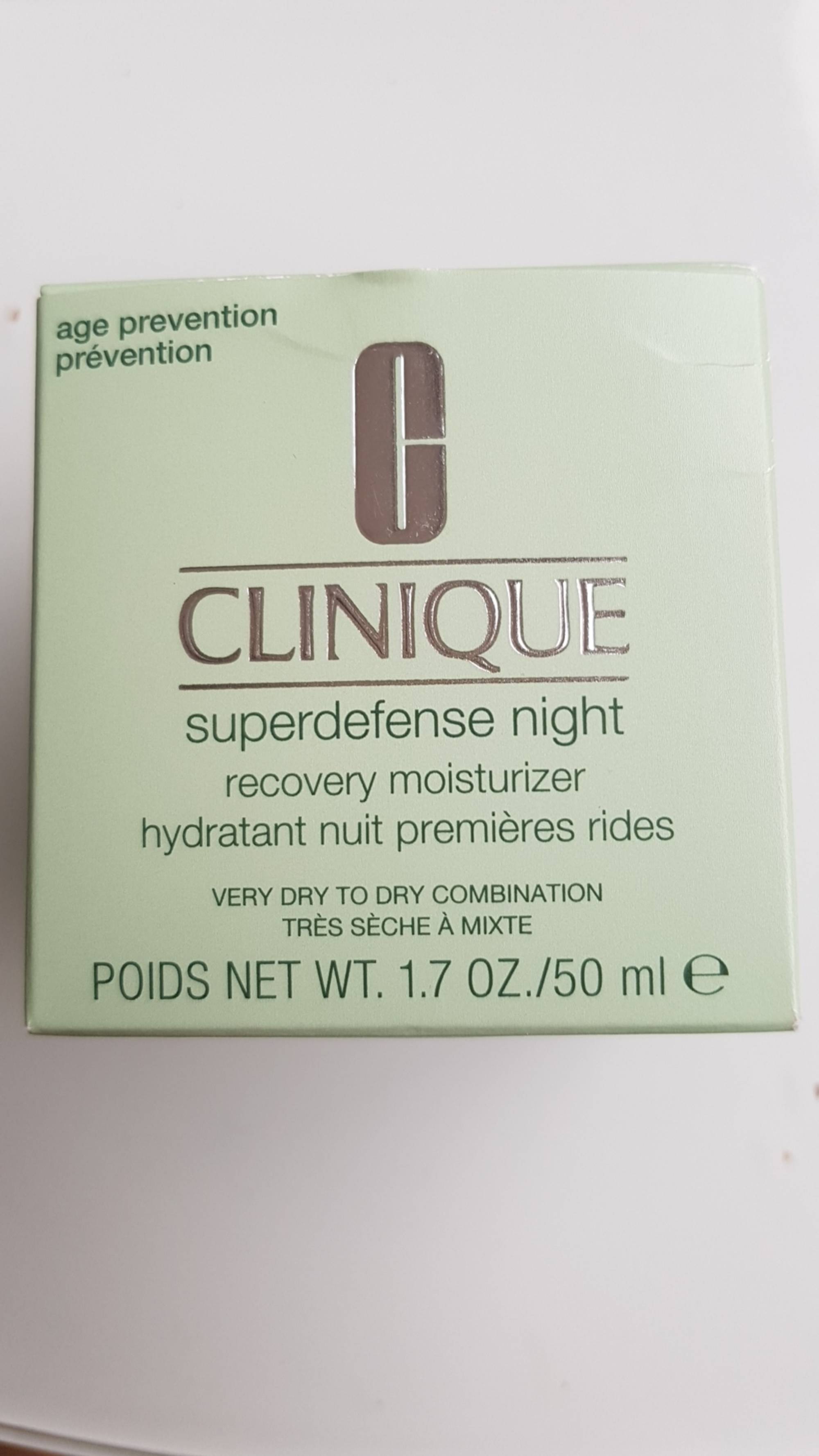 CLINIQUE - Hydratant nuit premières rides