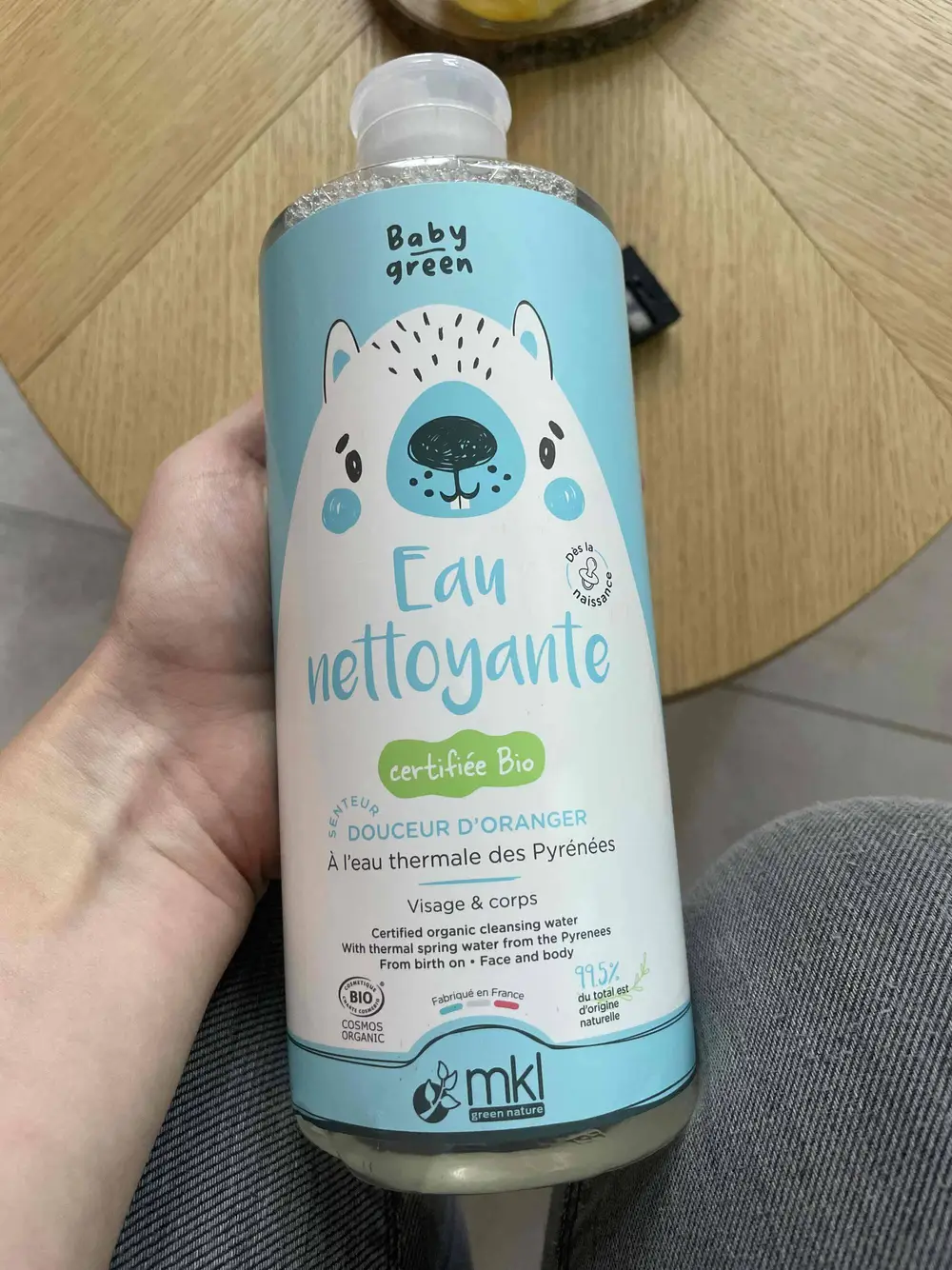 MKL GREEN NATURE - Baby green - Eau nettoyante certifiée bio douceur d'oranger