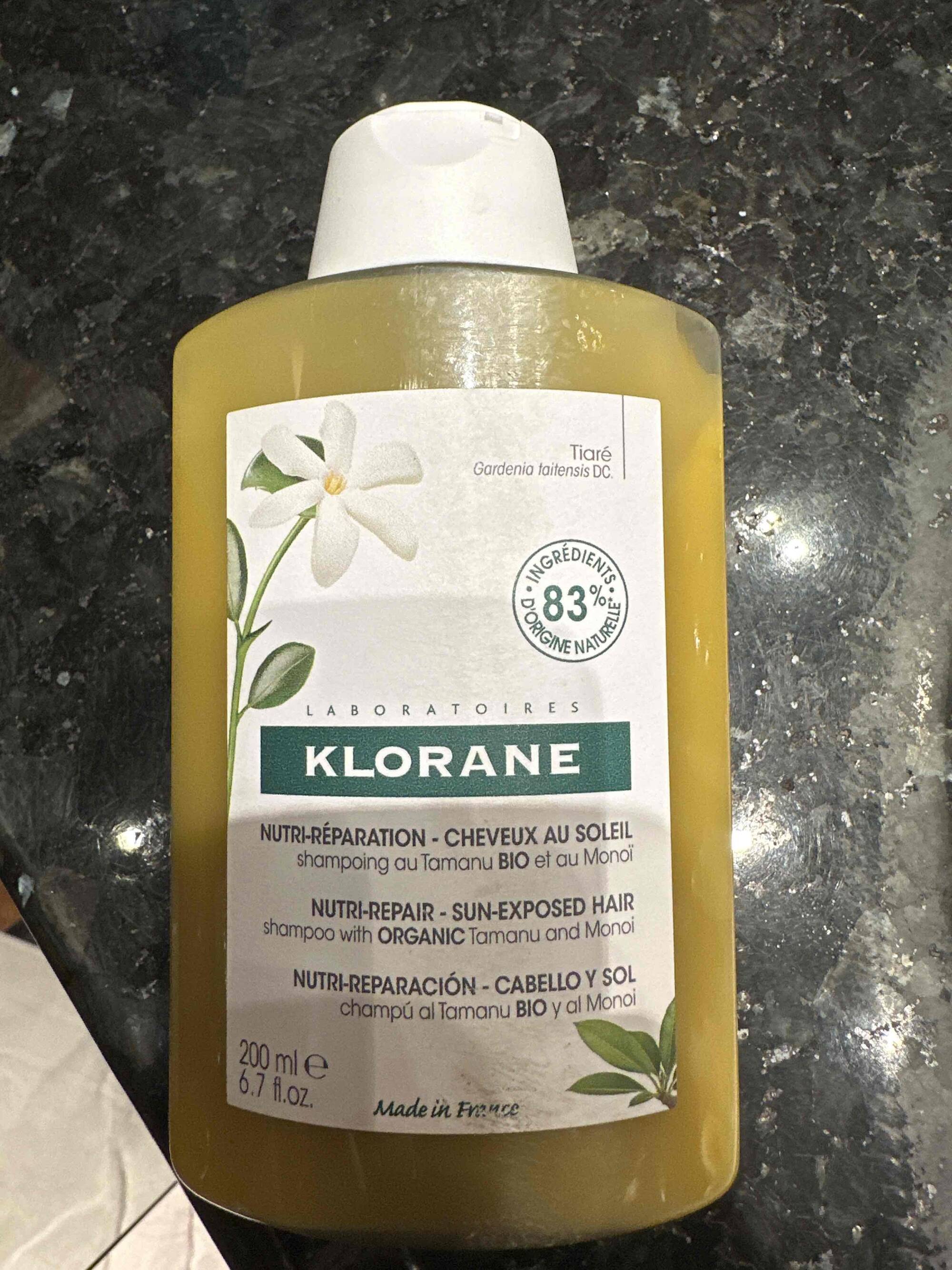 KLORANE - Nutri-réparation cheveux au soleil - Shampooing