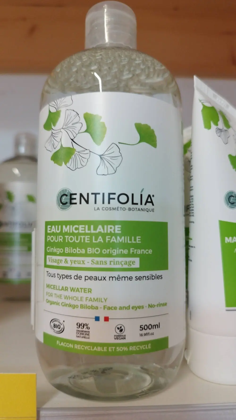 CENTIFOLIA - Eau micellaire pour toute la famille- tous types de peaux mêmes sensibles