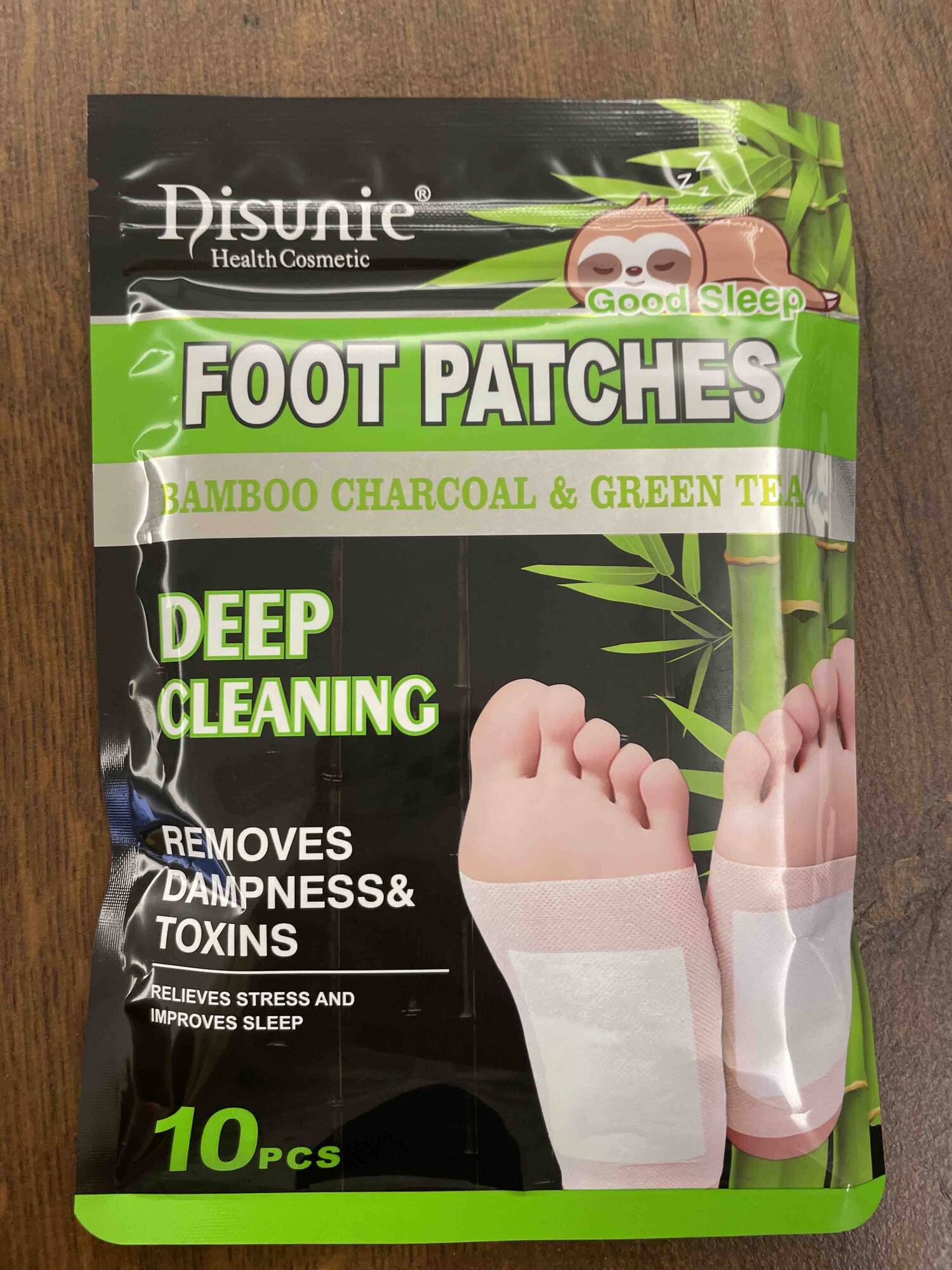 DISUNIE - Bamboo charcoal & green tea - Foot patches