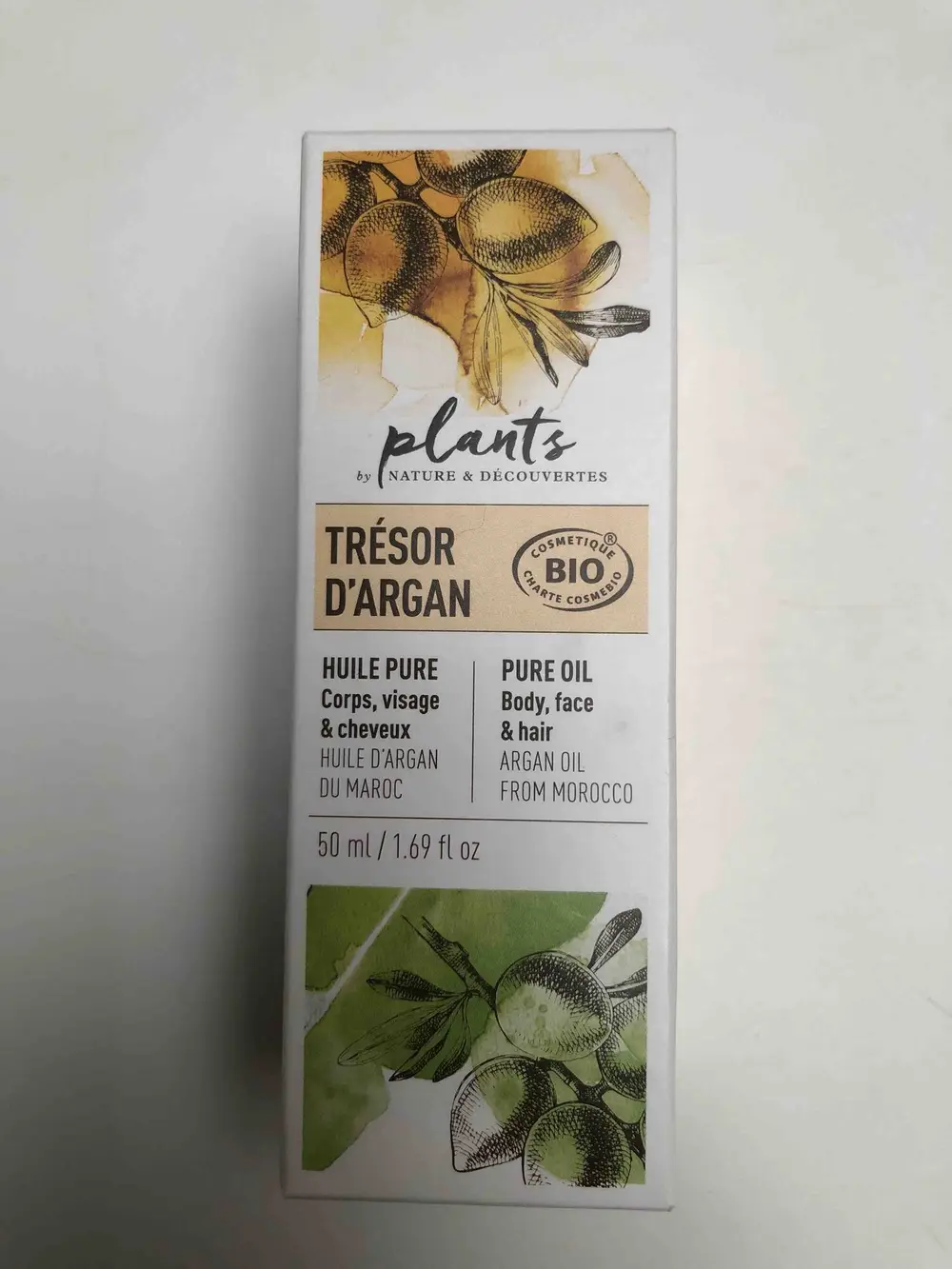 PLANTS BY NATURE ET DÉCOUVERTES - Trésor d'argan - Huile pure corps, visage & cheveux
