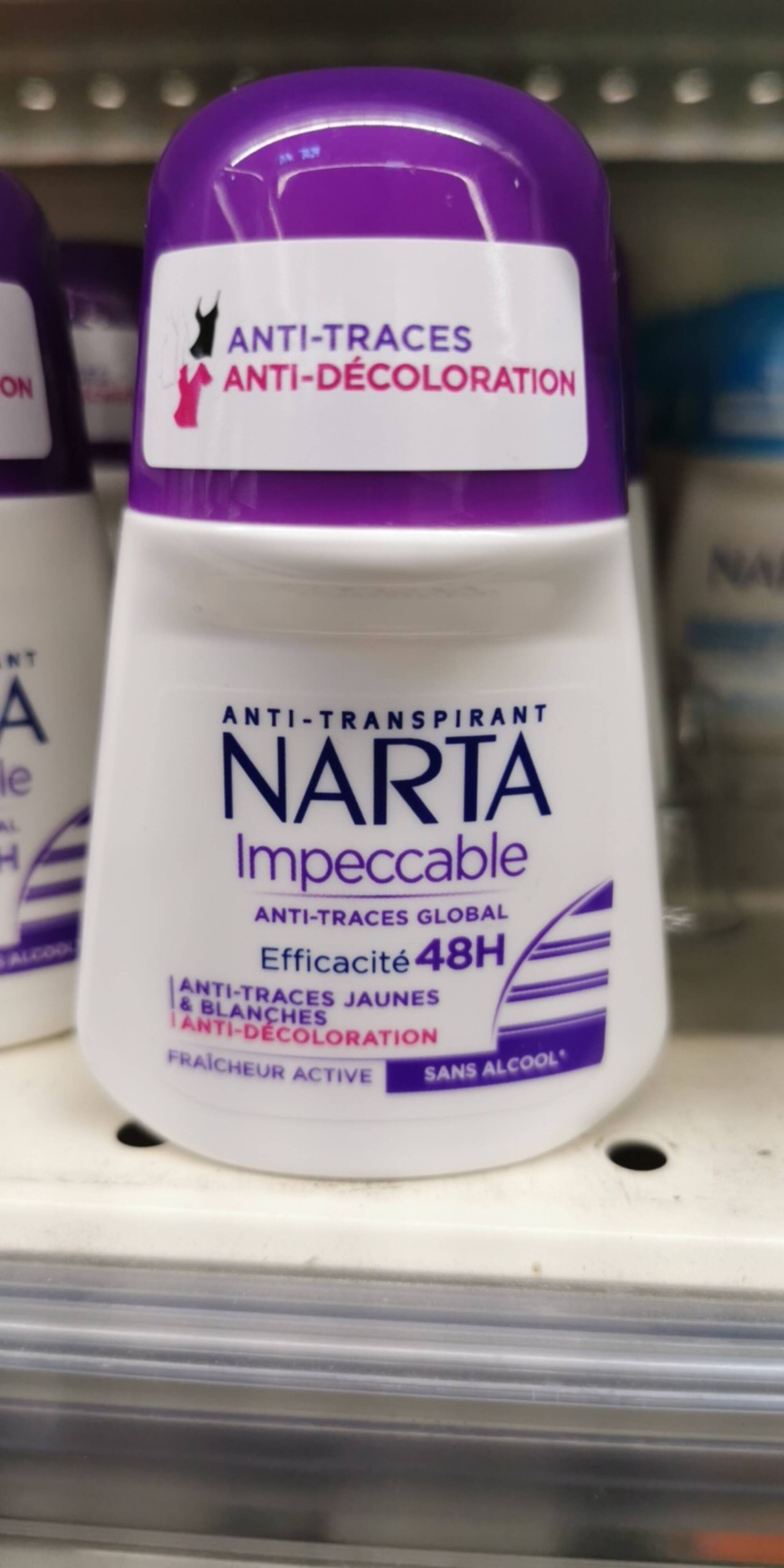 NARTA - Anti-traspirant impeccable anti-traces global 48h