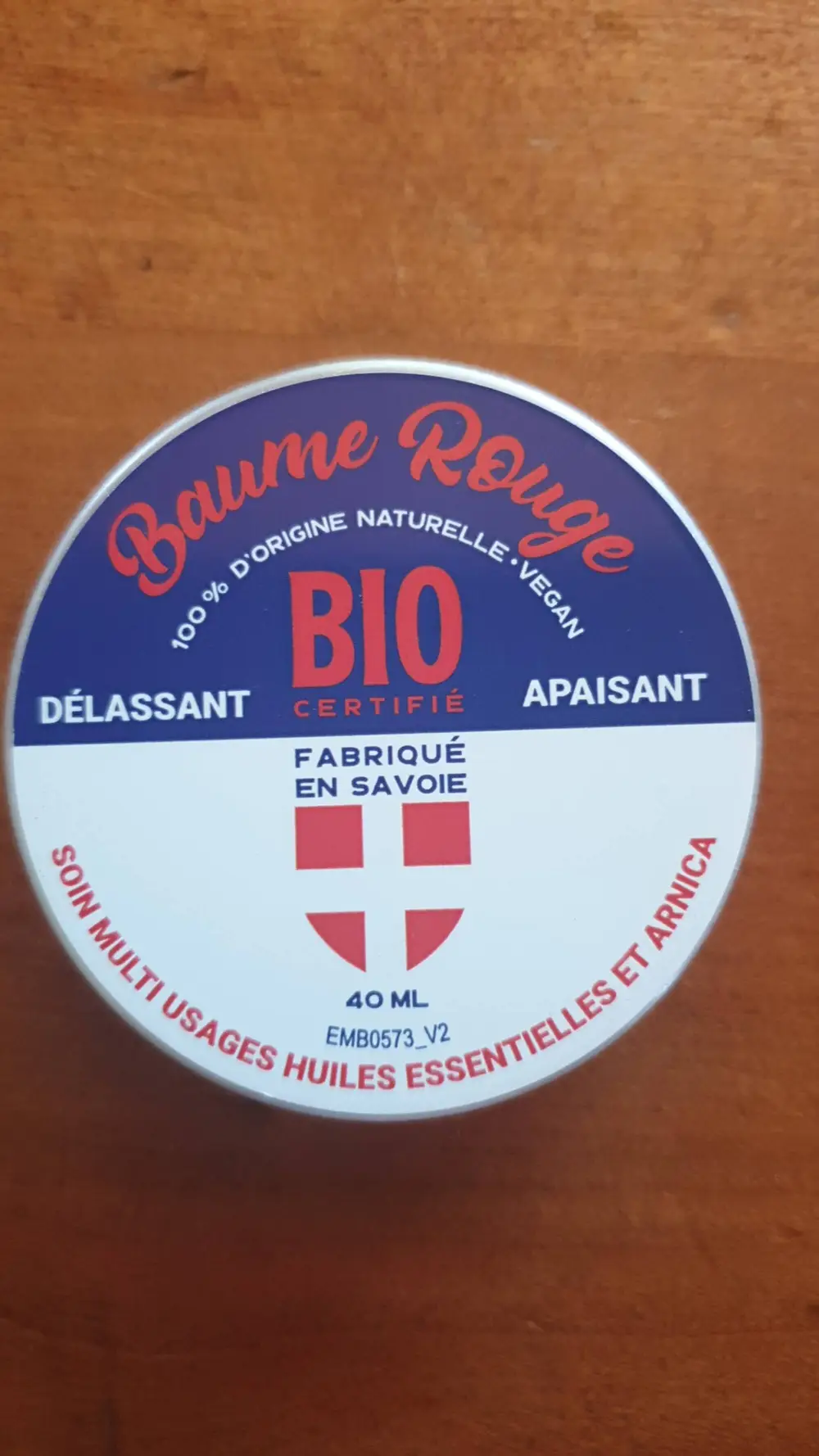 LABORATOIRE PHYTEMA - Baume rouge délassant apaisant certifié bio