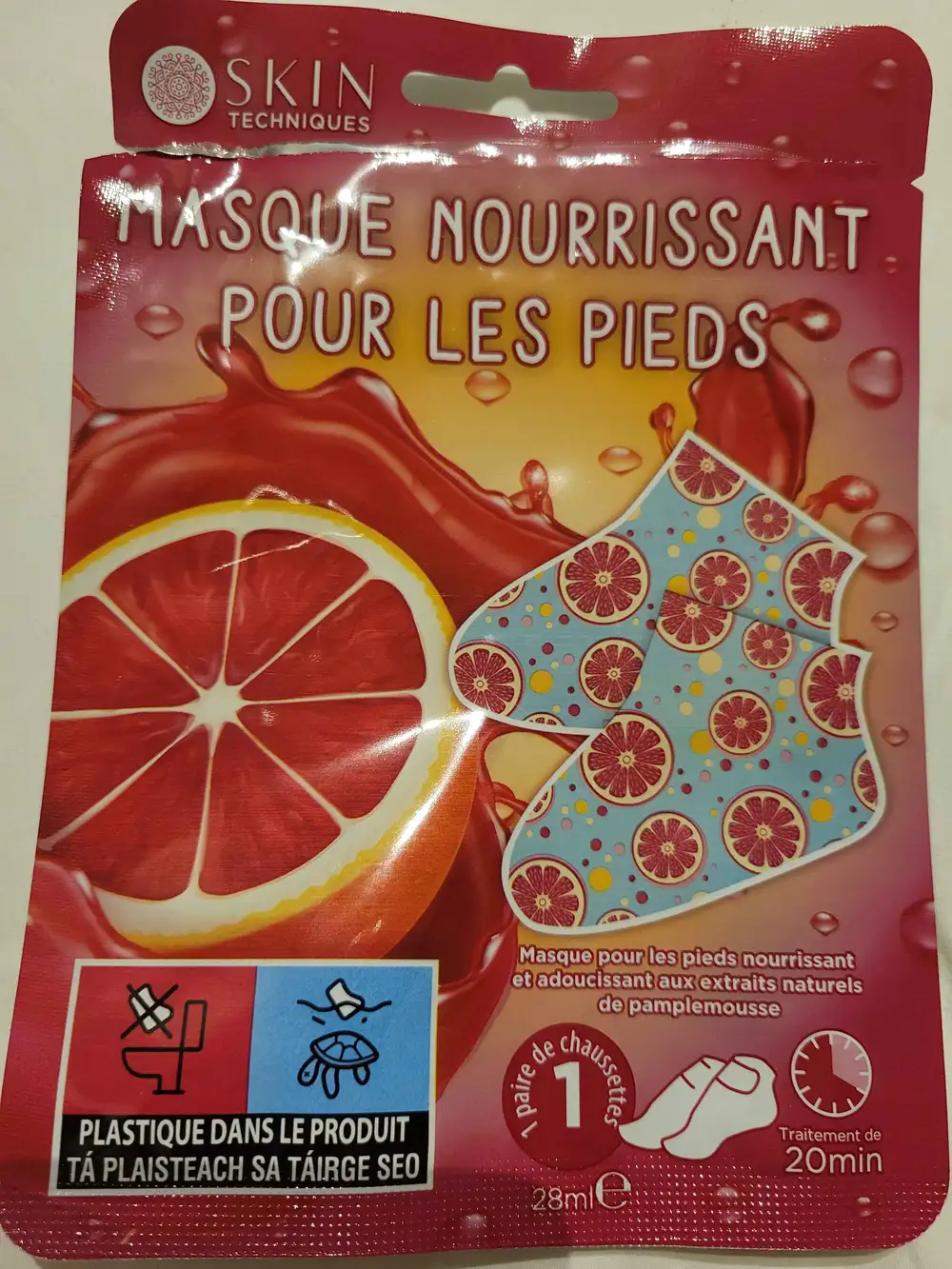 SKIN TECHNIQUES - Masque nourrissant pour les pieds