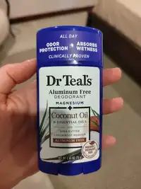 DR TEAL'S - Coconut oil - Aluminum free deodorant magnesium