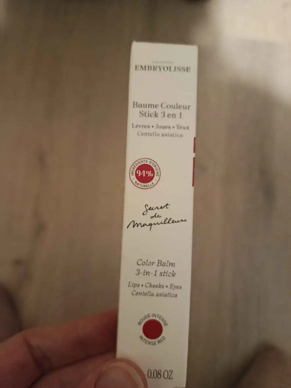 EMBRYOLISSE - Baume couleur stick 3 en 1 rouge intense