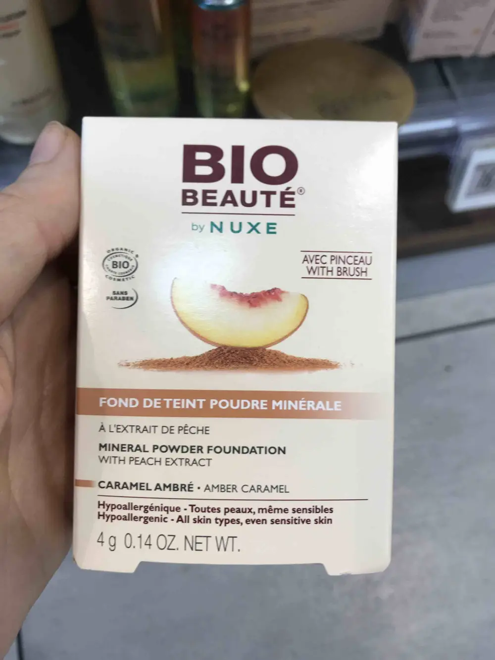 NUXE - Bio-beauté - Fond de teint poudre minérale caramel ambré 