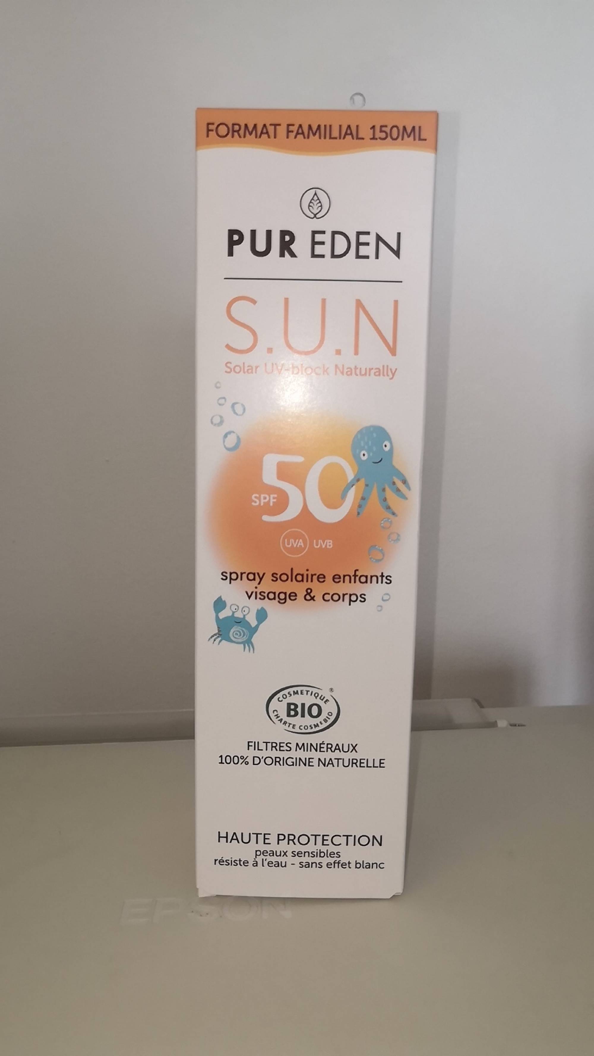PUR EDEN - Spray solaire enfant SPF 50