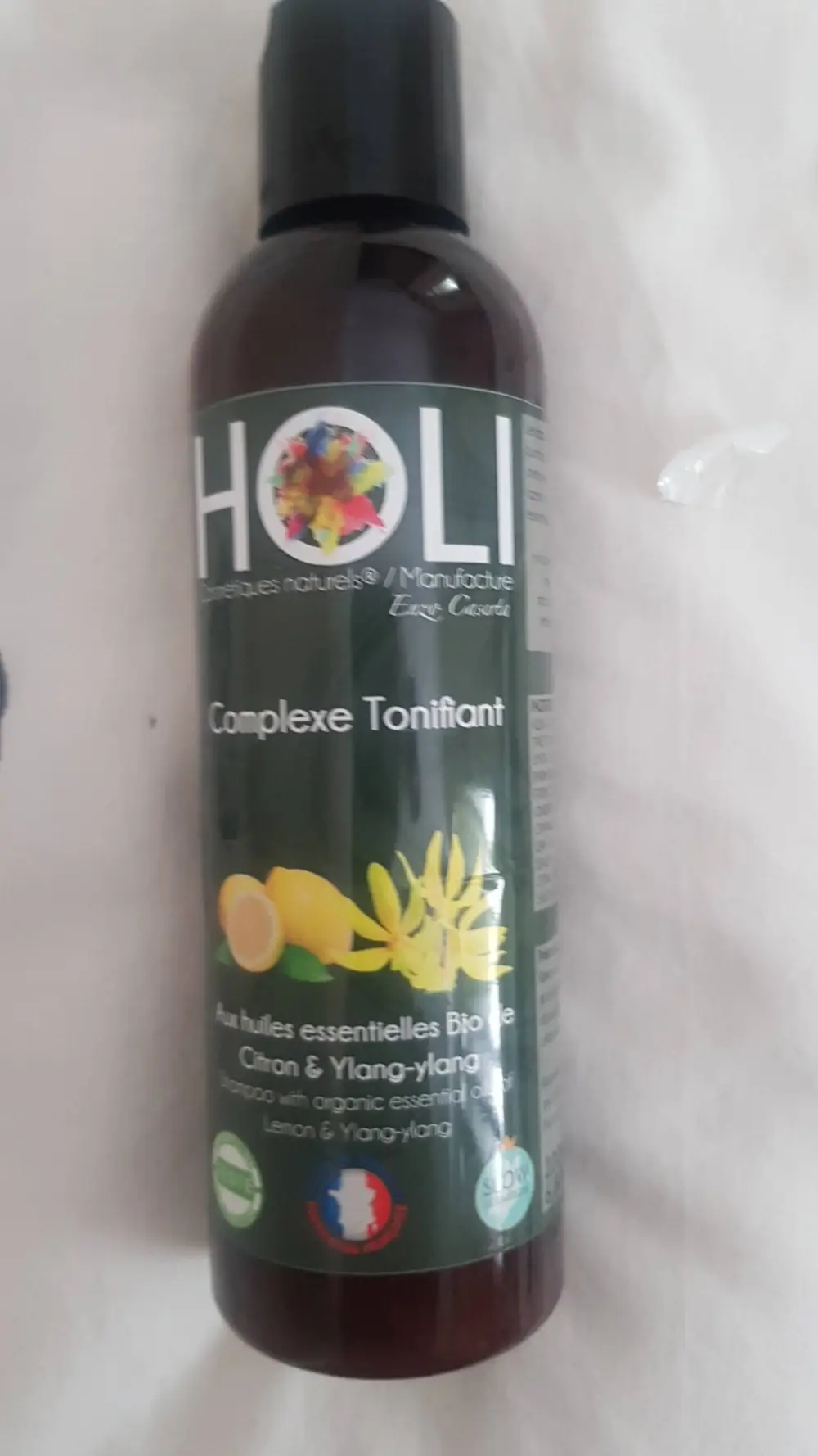 HOLI COSMÉTIQUES NATURELS - Complexe tonifiant - Shampoo aux huiles essentielles bio de citron & ylang-ylang