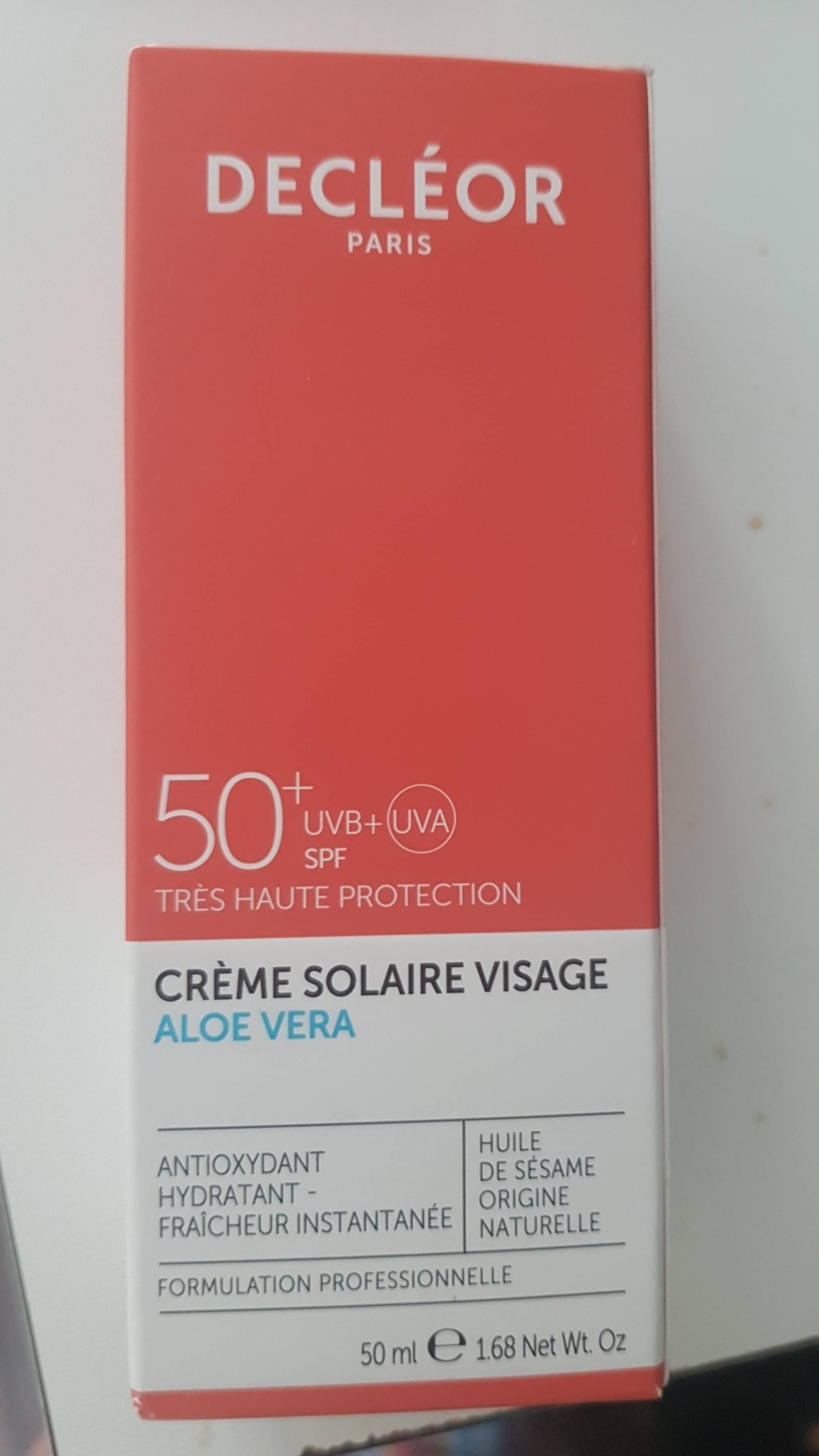 DECLÉOR - Aloe vera - Crème solaire visage SPF 50+