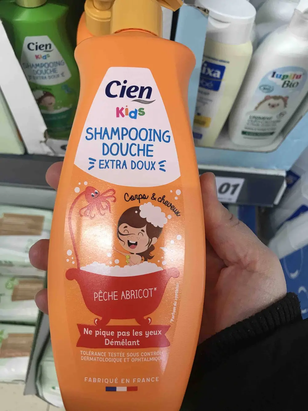 CIEN - Kids - Shampooing douche extra doux pêche abricot