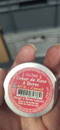 MA KIBELL - Coeur de Rose à lèvres - Rouge à lèvre naturel N° 2 Corail