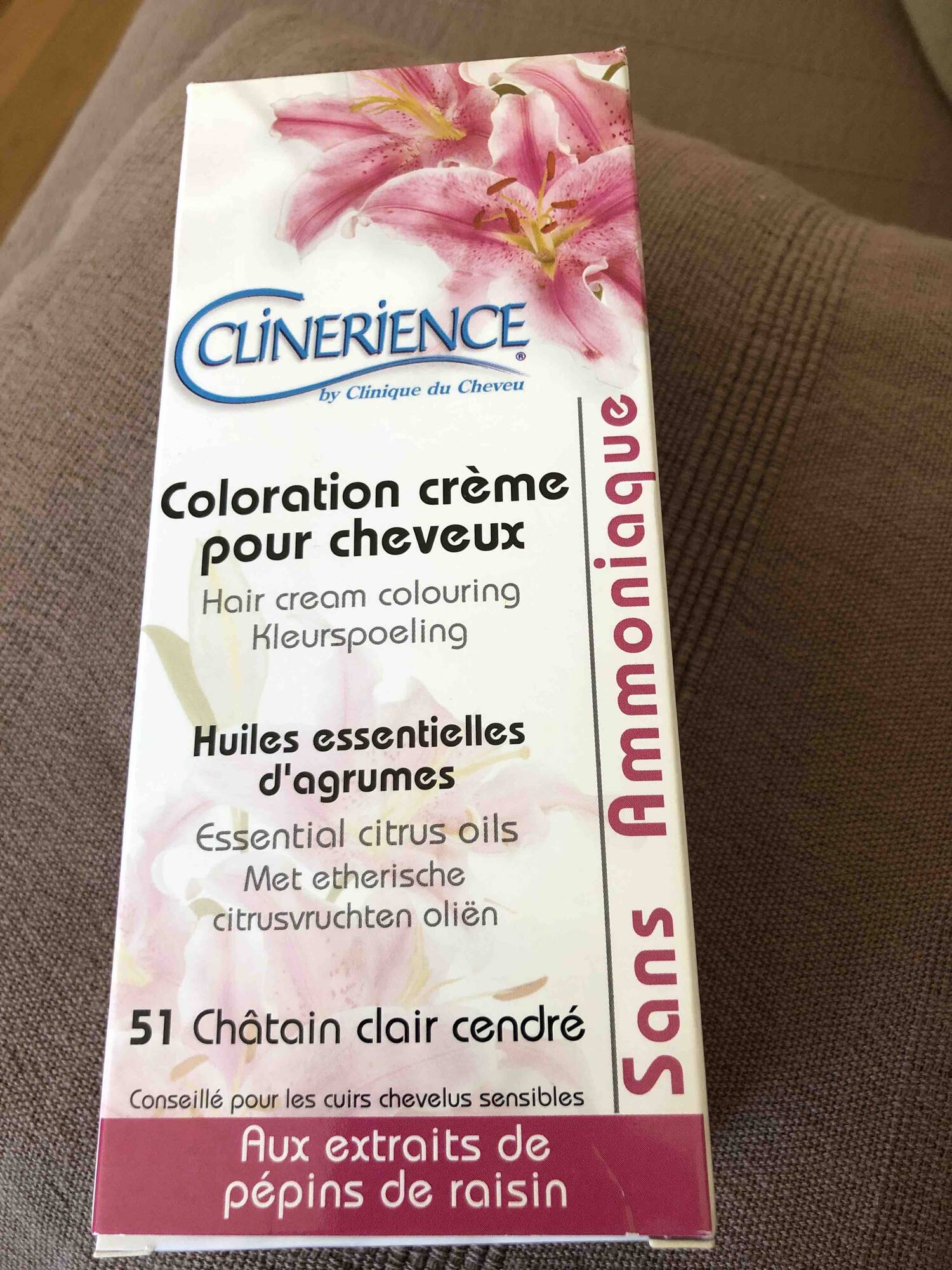 CLINERIENCE - Coloration crème pour cheveux sans amoniaque