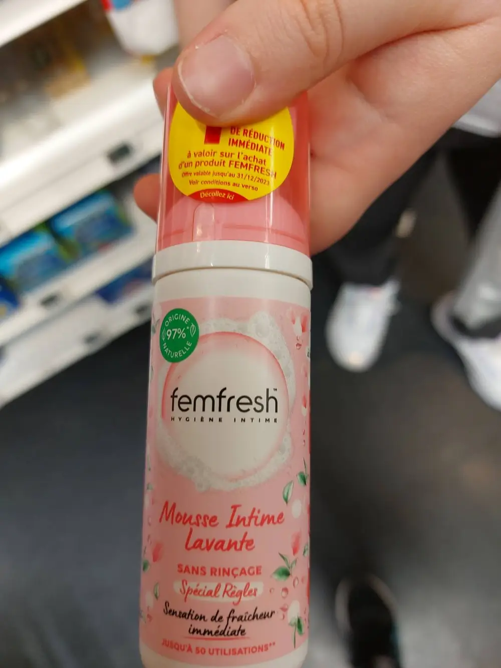 FEMFRESH - Mousse intime lavante sans rinçage spécial règles