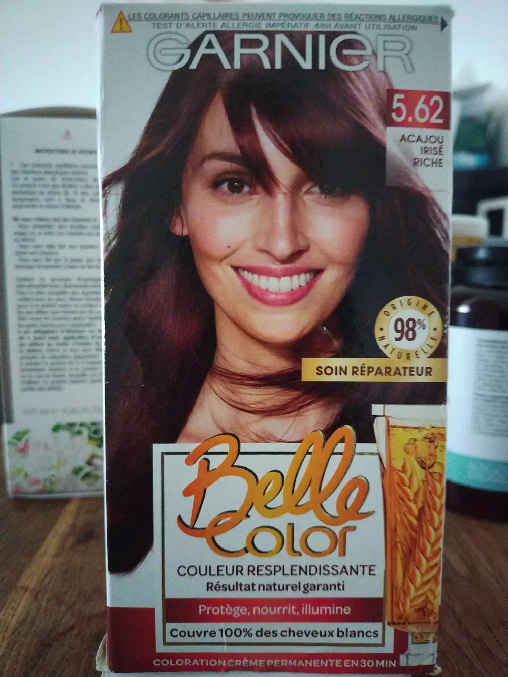 GARNIER - Belle color - Coloration crème permanente 5.62 acajou irisé riche