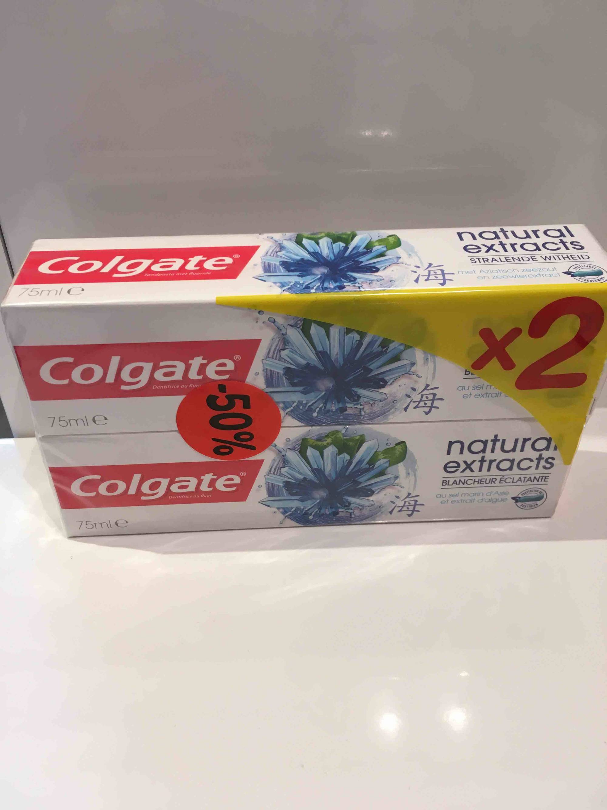 COLGATE - Natural extracts - Dentifrice blancheur éclatante