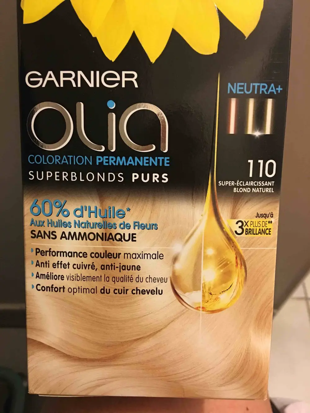 GARNIER - Olia - Coloration permanente 110 super-éclaircissant Blond naturel