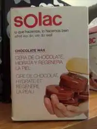 SOLAC - Chocolate wax - Cire de chocolat hydrate et régénère la peau