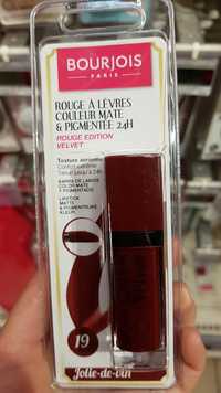 BOURJOIS - Rouge édition velvet - Rouge à lèvres couleur mate & pigmentée 19 jolie de vin