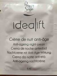 PEGGY SAGE - Idealift - Crème de nuit anti-âge