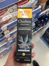 BURT'S BEES -  Charbon + blanchissant - Dentifrice anticarie au fluorure