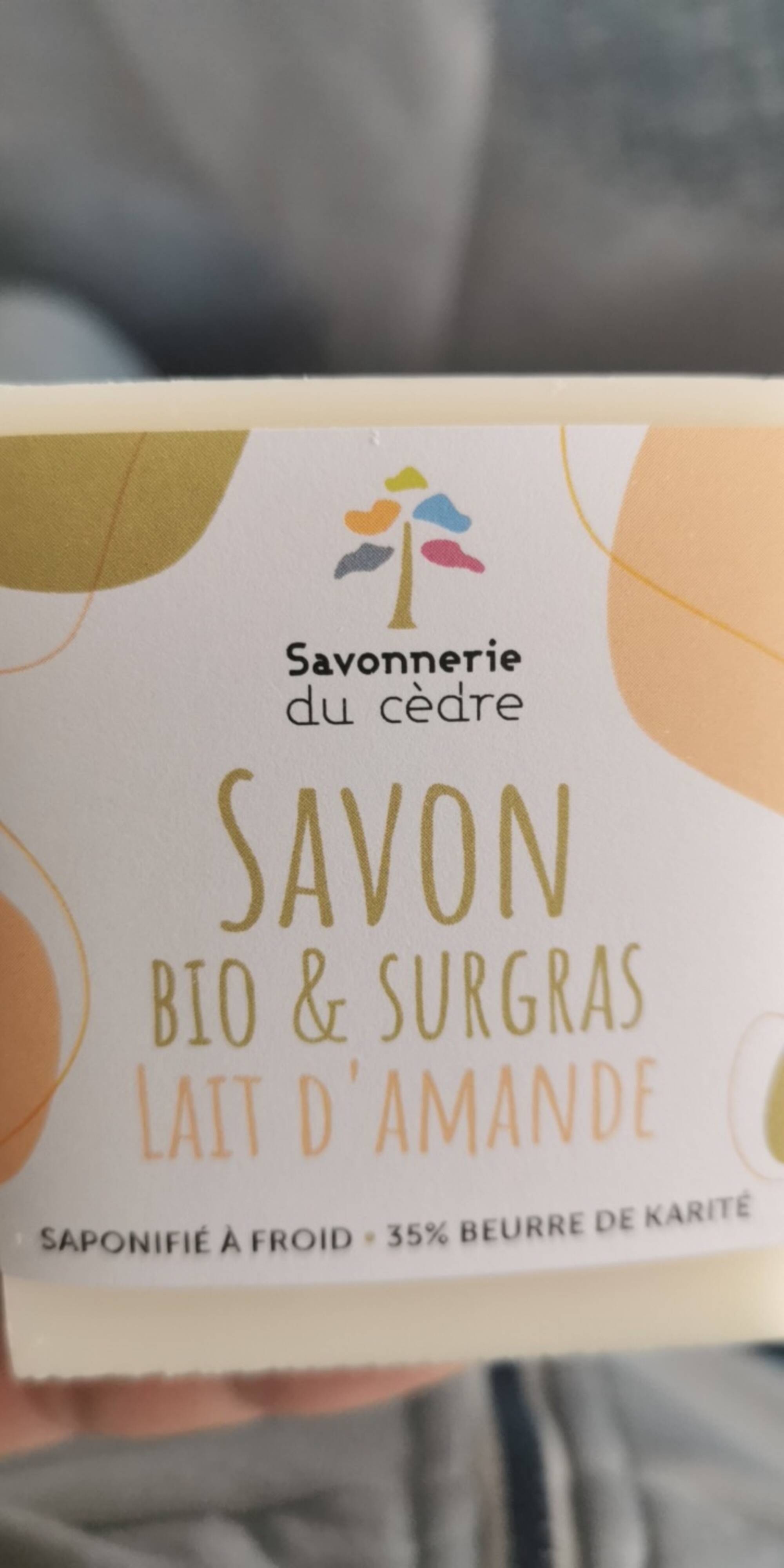 SAVONNERIE DU CÈDRE - Savon bio et surgras au lait d'amande