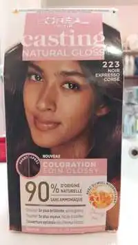 L'ORÉAL PARIS - Casting natural gloss - Coloration 223 noir expresso corsé