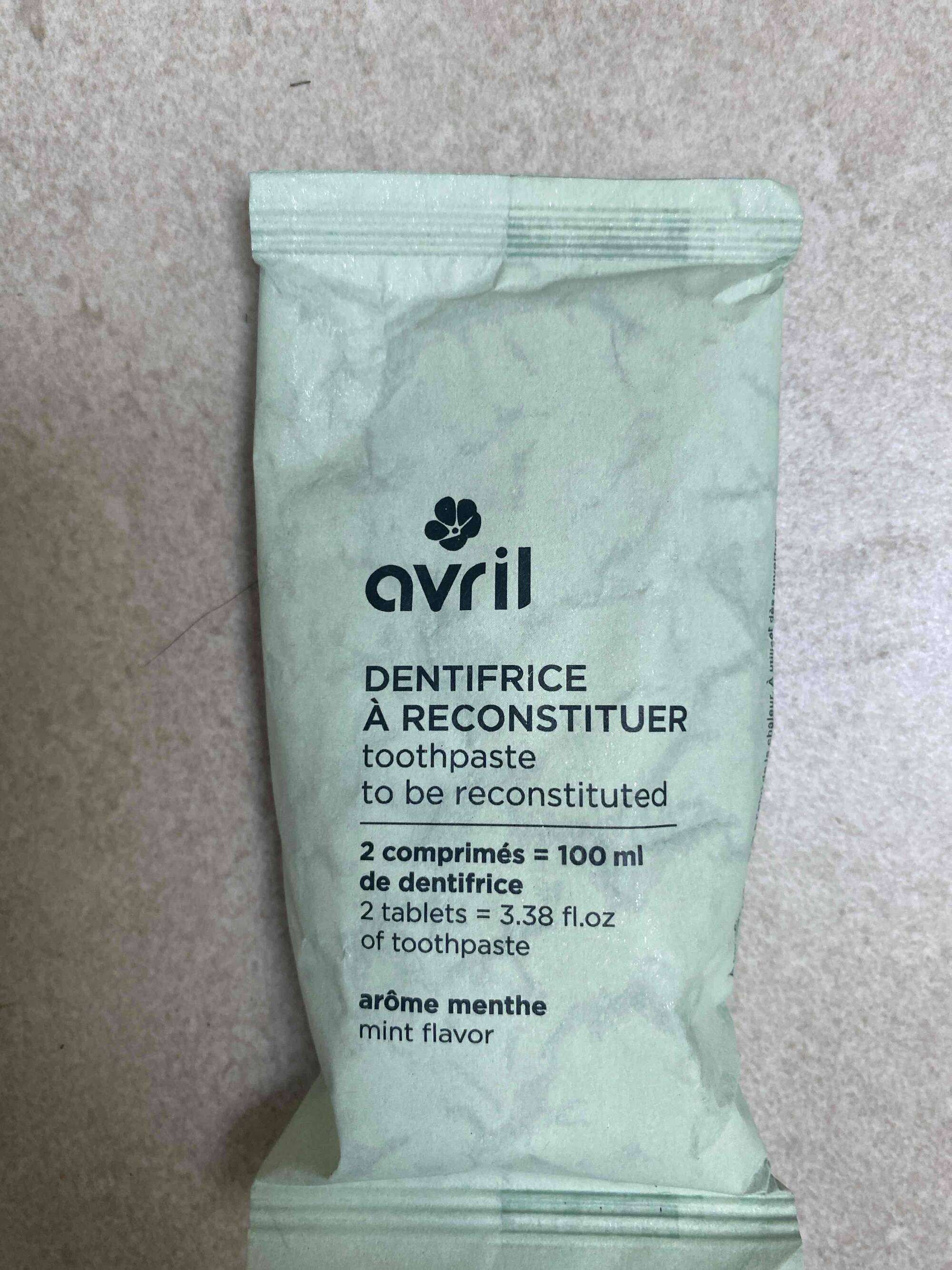 AVRIL - Dentifrice à reconstituer arôme menthe