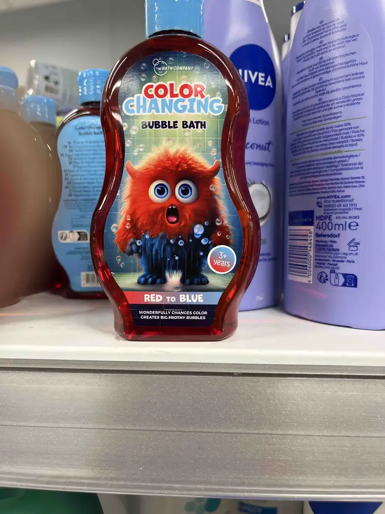 THE BATH COMPANY - Red to blue - Color changing bubble bath 3+ years