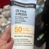 NEUTROGENA - Ultra sheer - Lait invisible solaire SPF50
