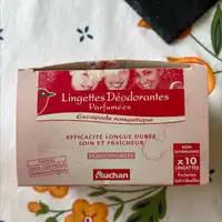 AUCHAN - Lingettes déodorantes parfumées