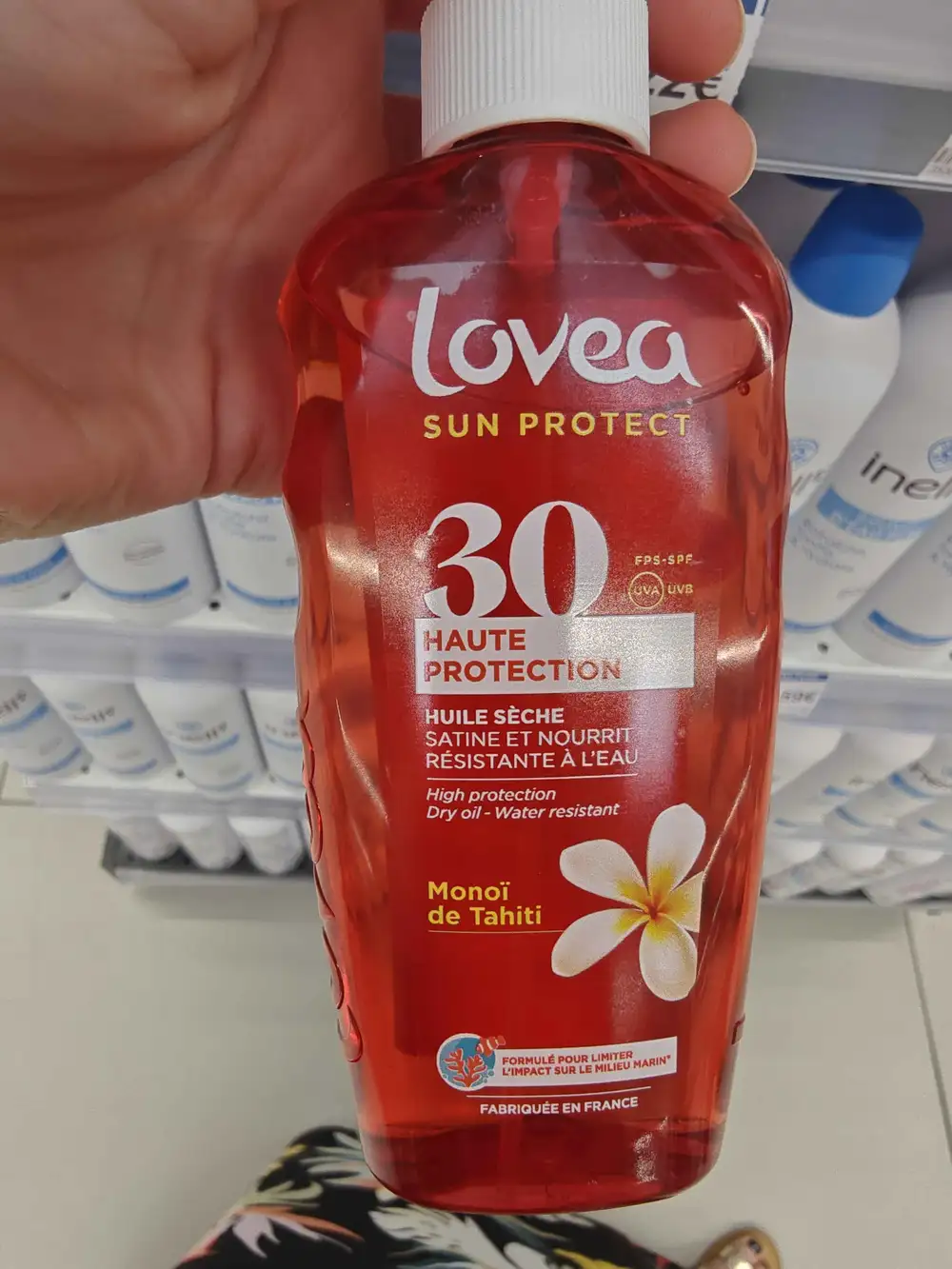 LOVEA - Sun protect nonoï de Tahiti - Huile sèche 30 haute protection