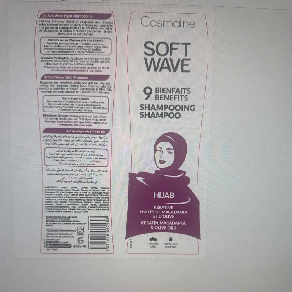 COSMALINE - Soft wave hijab - Shampooing