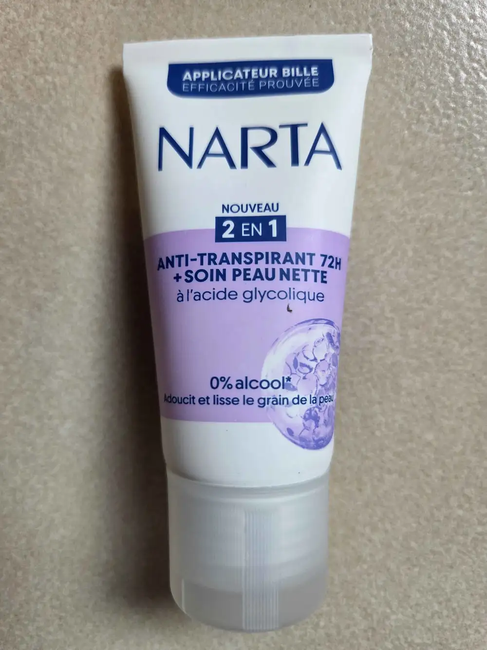 NARTA - Anti-transpirant 72h + soin peau nette