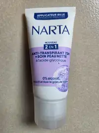 NARTA - Anti-transpirant 72h + soin peau nette