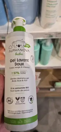 ALPHANOVA - Gel lavant doux bébé à la camomille bio