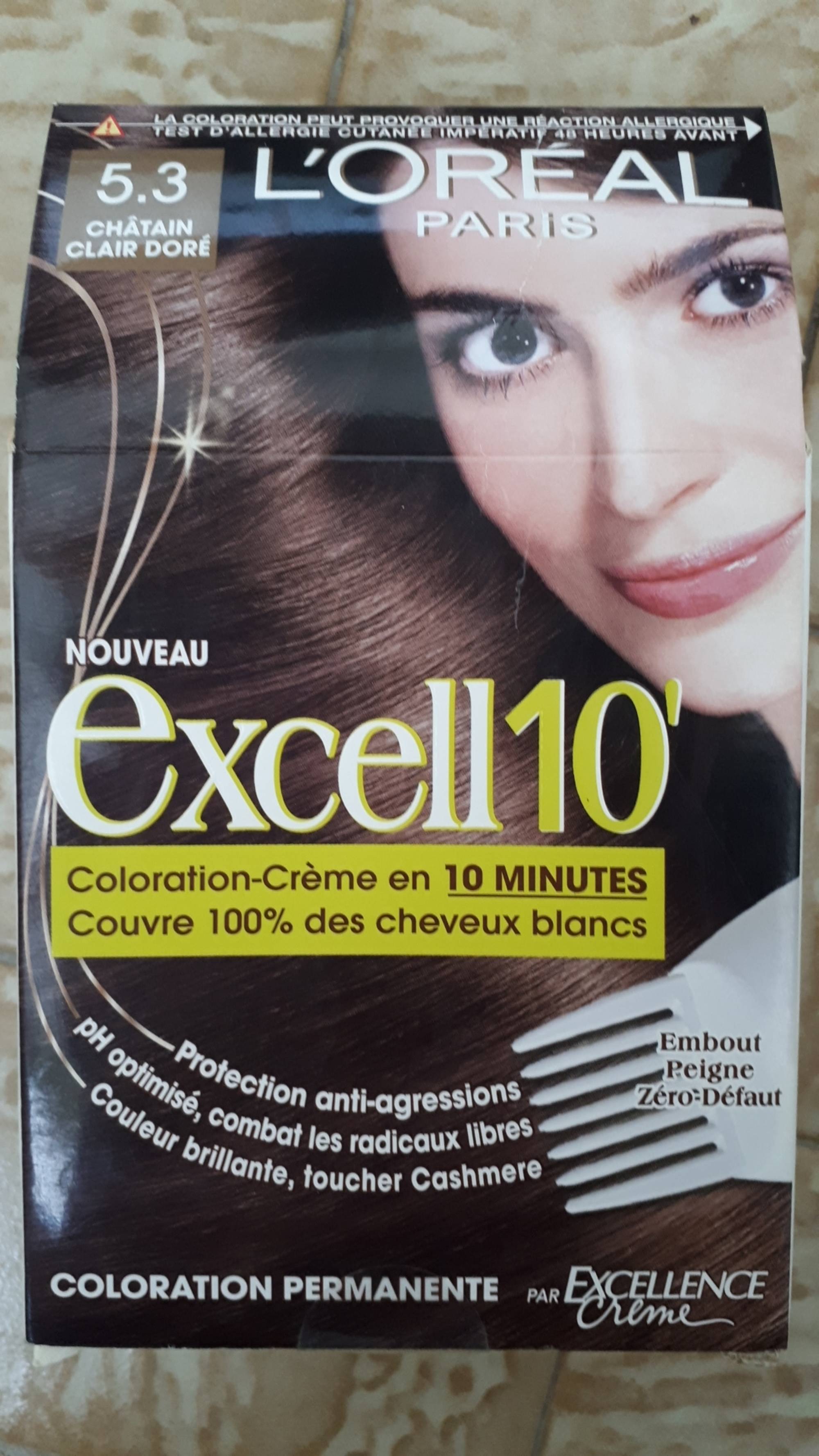 L'ORÉAL PARIS - Excell 10' - Coloration-crème permanente 5.3 châtain clair doré