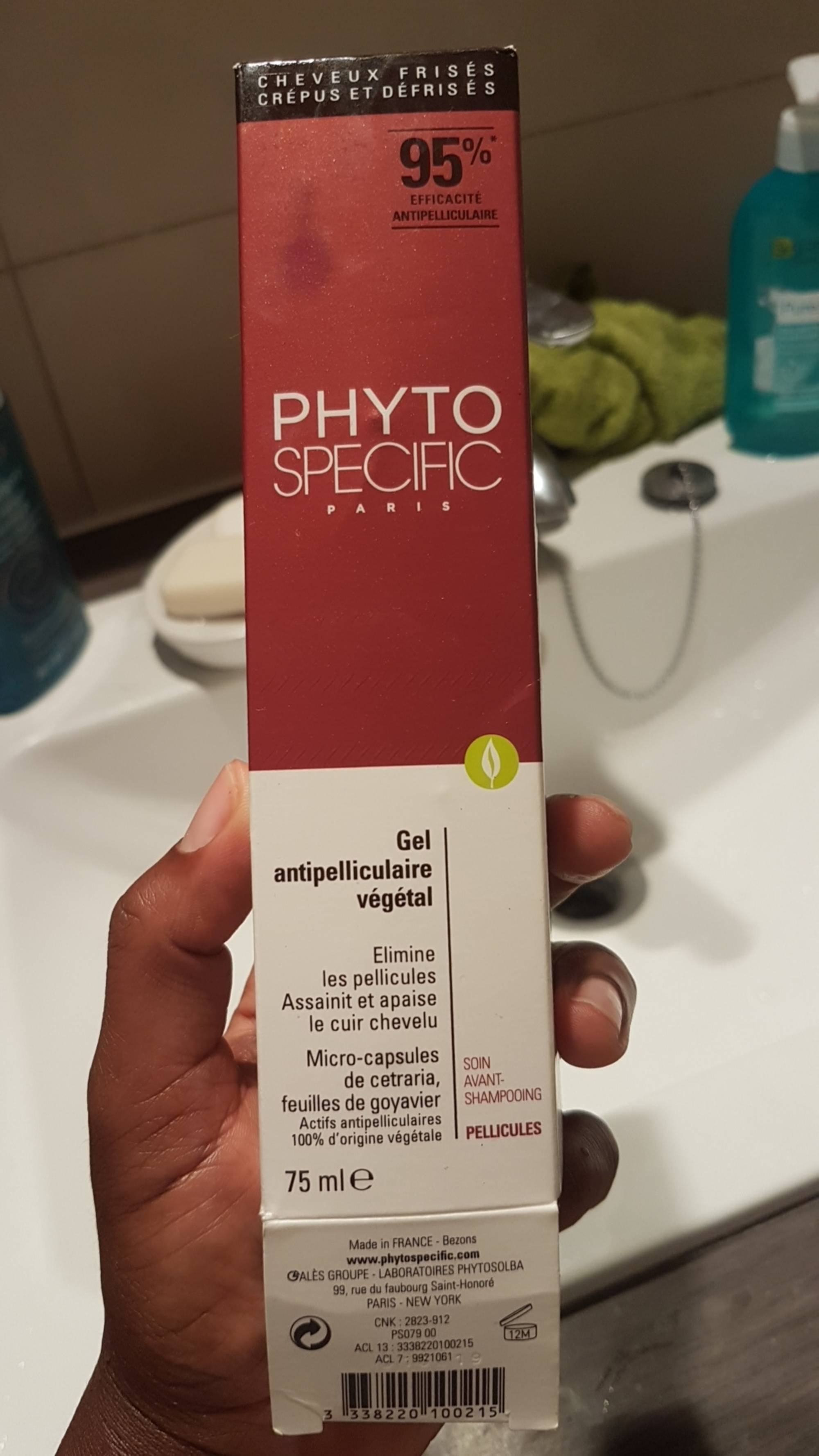 PHYTOSPECIFIC - Gel antipelliculaire végétal - Soin avant-shampooing