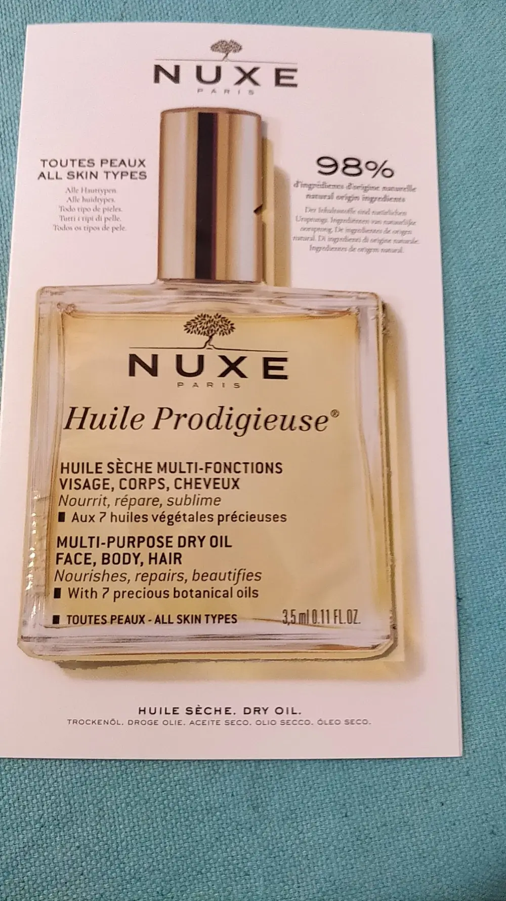 NUXE - Huile Prodigieuse - Huile sèche multi-fonctions