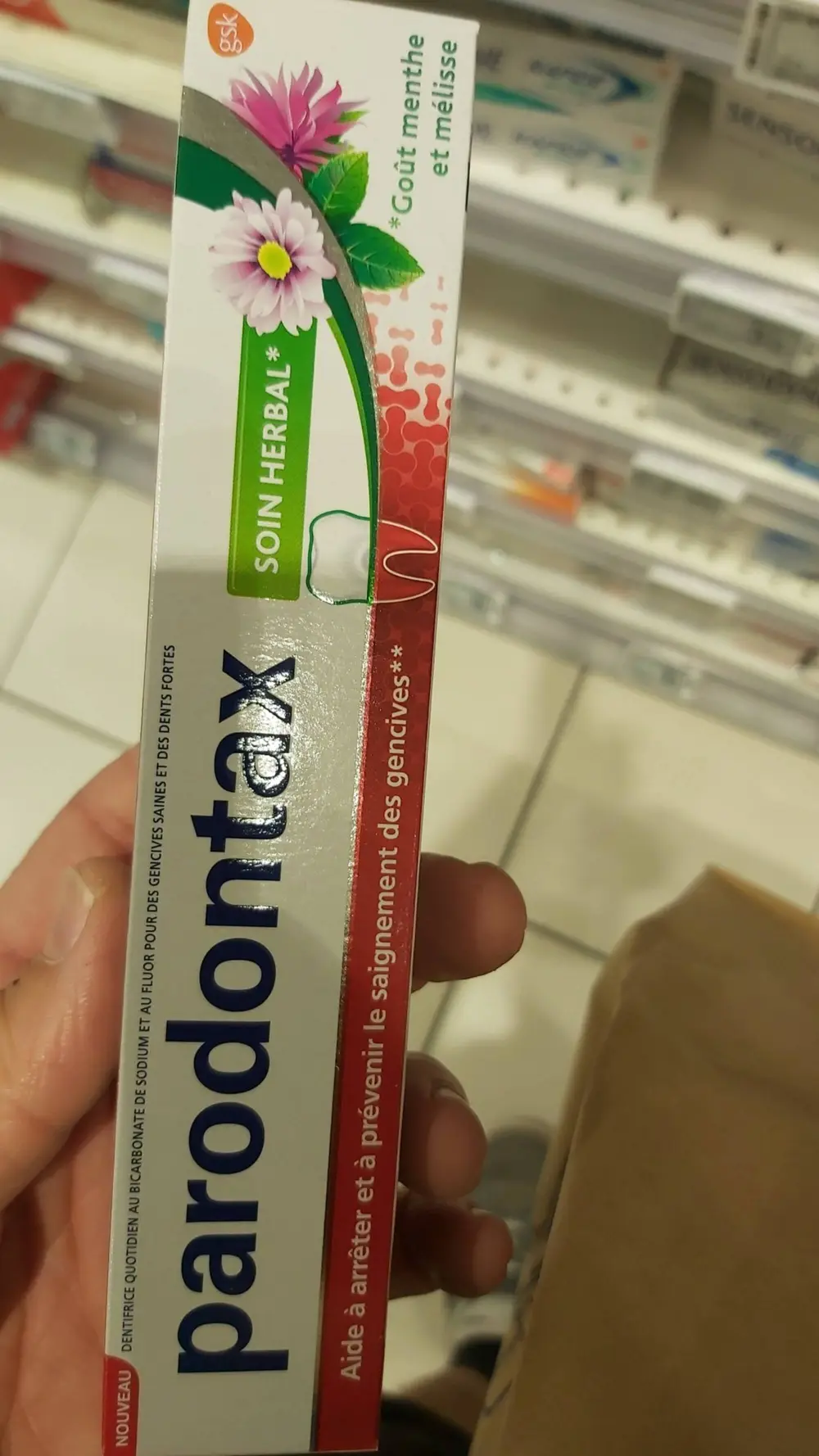 PARODONTAX - Soin herbal - Dentifrice goût menthe et mélisse