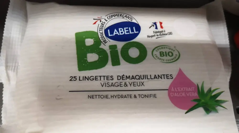 LABELL - Bio - 25 Lingettes démaquillantes visage & yeux